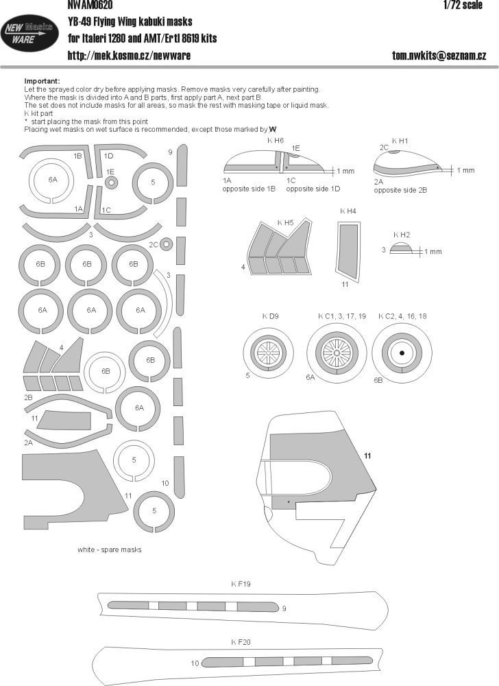 1:72 Mask YB-49 Flying Wing (ITAL/AMT/ERTL)