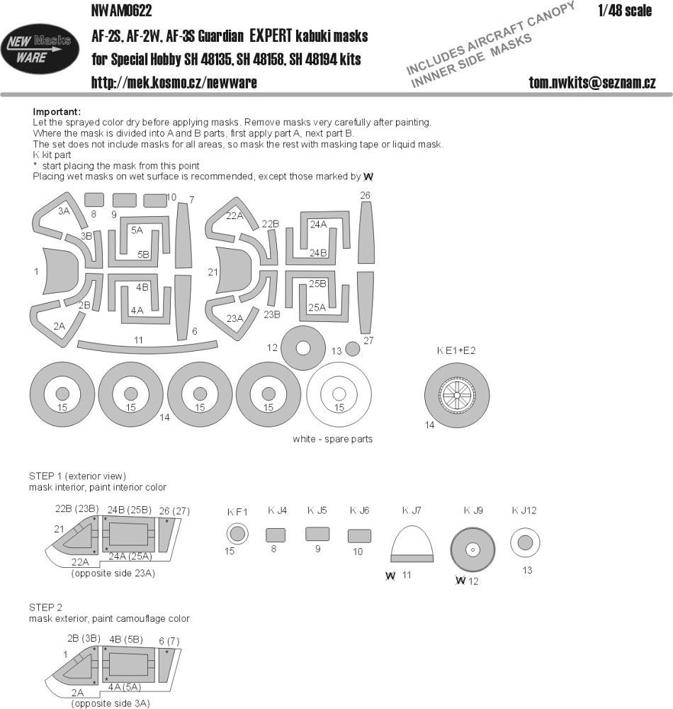1:48 Mask AF-2S/2W/3S Guardian EXPERT (SP.HOBBY)