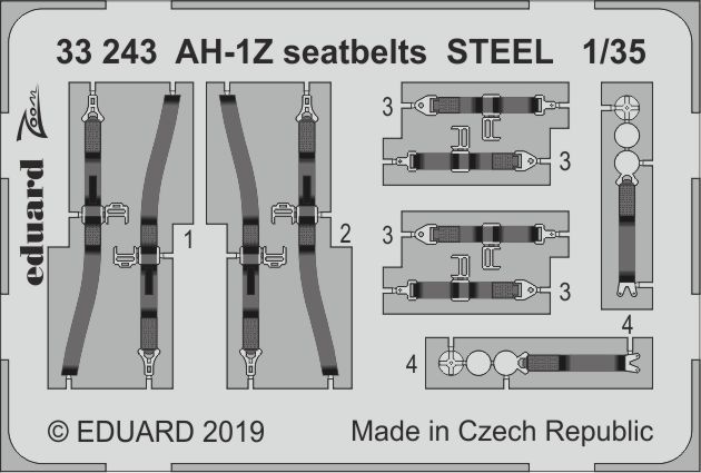 1:35 AH-1Z seatbelts STEEL