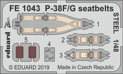 1:48 P-38F/G seatbelts STEEL