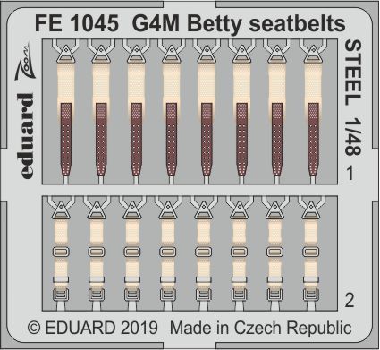 1:48 G4M Betty seatbelts STEEL