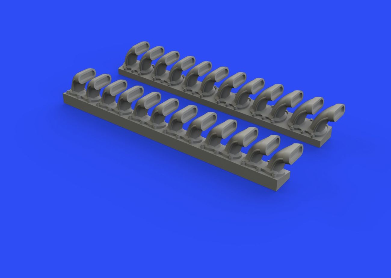 1:48 P-400 exhaust stacks