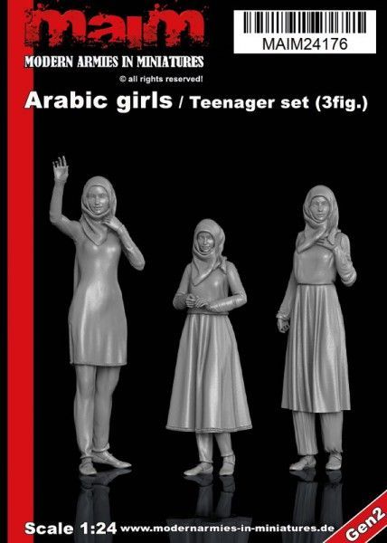 1:24 Arabic Girls / Teenager Set (3Fig.)