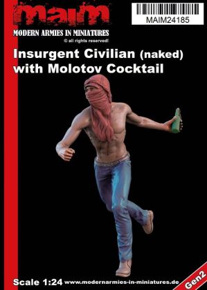 1:24 Insurgent Civilian (naked) with Molotov Grenade