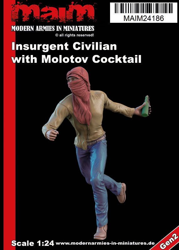 1:24 Insurgent Civilian with Molotov Grenade
