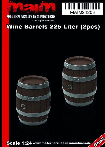 1:24 Wine Barrels 225Liter (2pcs)