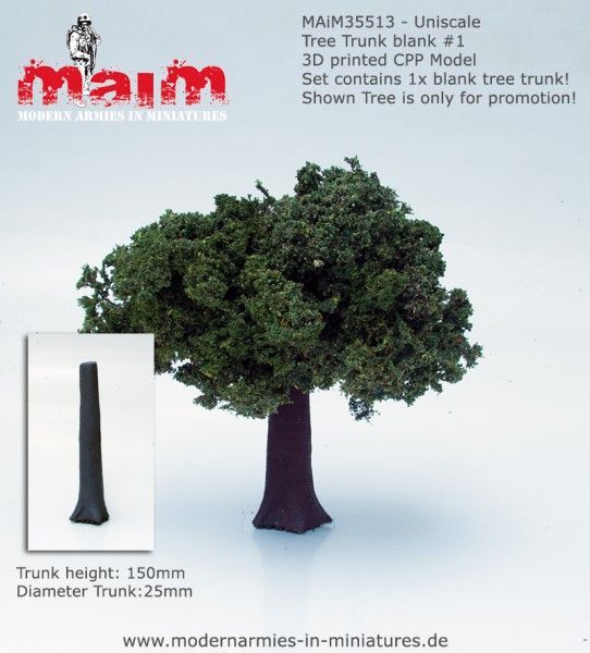 1:35 Baumstamm Rohling, 15cm hoch #1