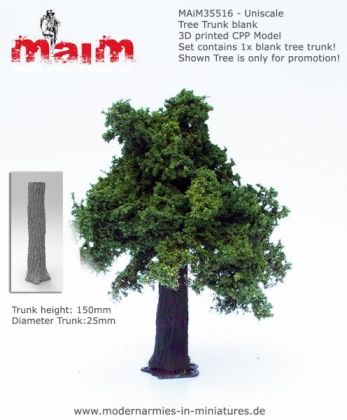 1:35/Uniscale Baumstamm Rohling, 15cm hoch #2