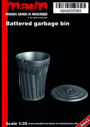 1:35 Battered garbage bin / Mülltonne