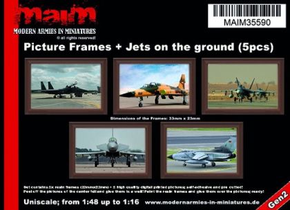 1:35/Uniscale Picture Frames + Jets on the ground (5pcs)