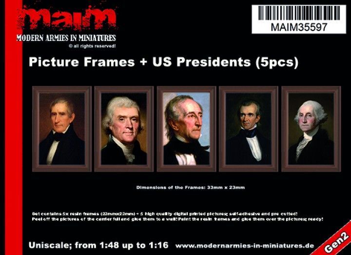 1:35/Uniscale Picture Frames + US Presidents Paintings