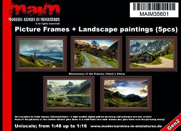 1:35/Uniscale Picture Frames + Landscape paintings