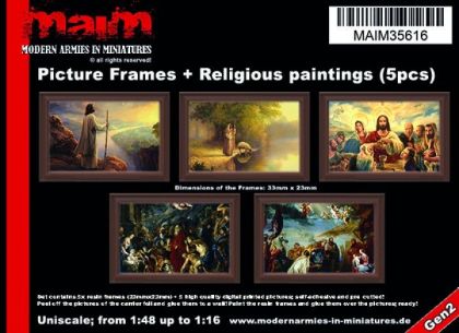 1:35/Iniscale Picture Frames + Religious paintings #Set 2