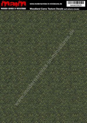 1:35 - 1:24 Woodland Camo Texture Decals - self adhesive