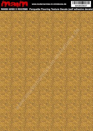 1:35 Parquette Flooring Texture Decals - self adhesive