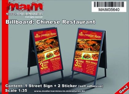 1:35 Billboard / Werbeschild Chinese Restaurant