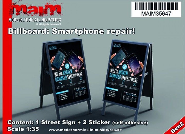 1:35 Billboard / Werbeschild Smartphone Repair