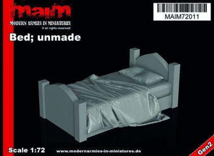 1:72 Bed / Bett (unmade)