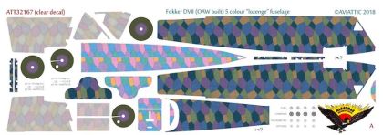 1:32 (Clear decal paper) Fokker DVII (OAW built) 5 colour 