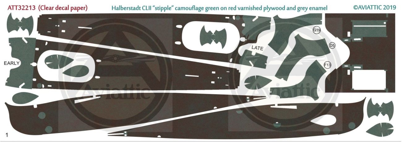 1:32 (Clear decal paper) Halberstadt CL.II 