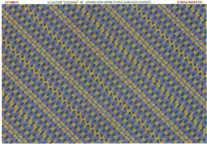 1:48 5 colour “lozenge” 45 degrees joined for upper flying surfaces (faded)