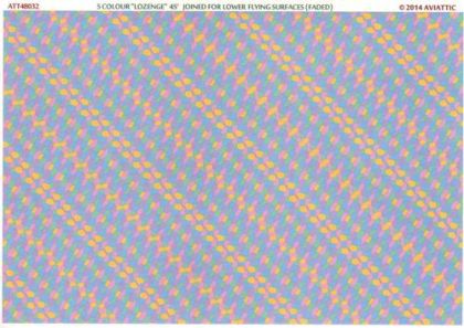 1:48 5 colour “lozenge” 45 degrees joined for lower flying surfaces (faded)