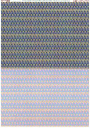 1:72 (white decal paper for rib tapes) 5 colour “lozenge” full pattern width