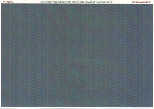 1:72 5 colour “night lozenge” joined for lower flying surfaces