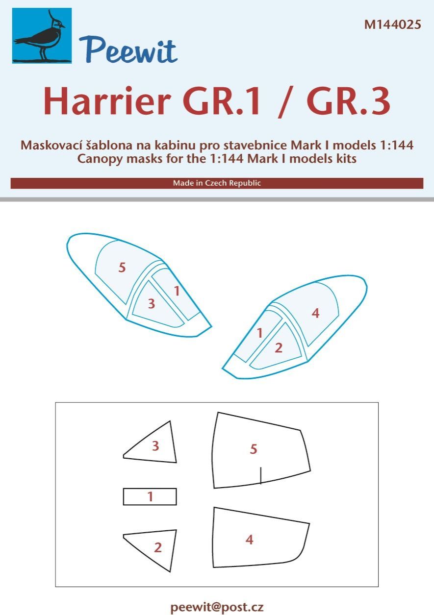 1:144 Harrier GR.1/GR.3/AV-8 (designed to be used with Mark I Models kits)