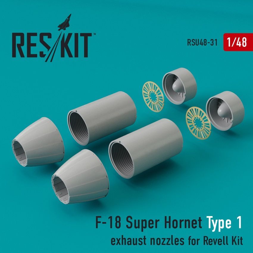 1:48 F-18 Super Hornet Type 1 exhaust nozzles (Revell kits)