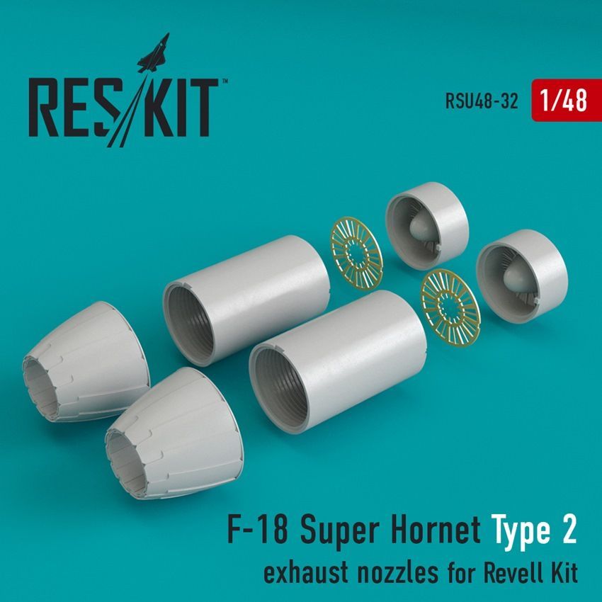 1:48 F-18 Super Hornet Type 2 exhaust nozzles (Revell kits)