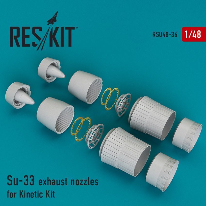 1:48 Sukhoi Su-33 exhaust nozzles (Kinetic Model kits)
