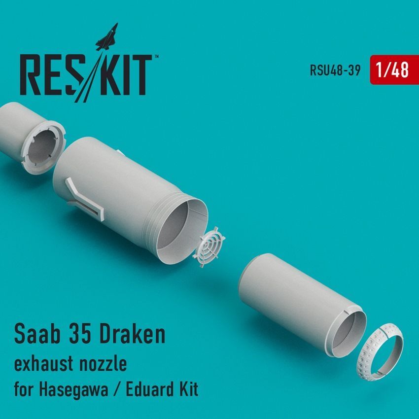 1:48 Saab J-35 Draken exhaust nozzle (Eduard and Hasegawa kits)