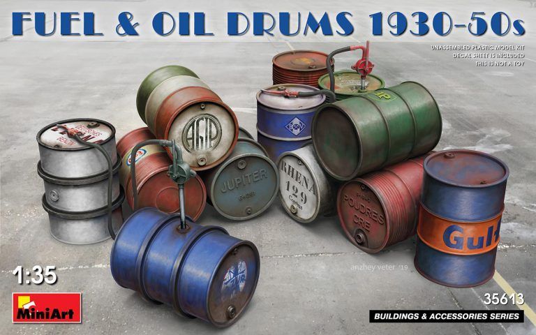 1:35 FUEL & OIL DRUMS 1930-50s
