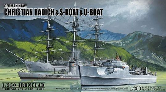 1:350 German Navy Christian Radich & S-Boat & U-Boat
