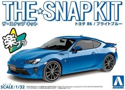 1:32 Toyota 86 (Bright Blue) - SNAP KIT