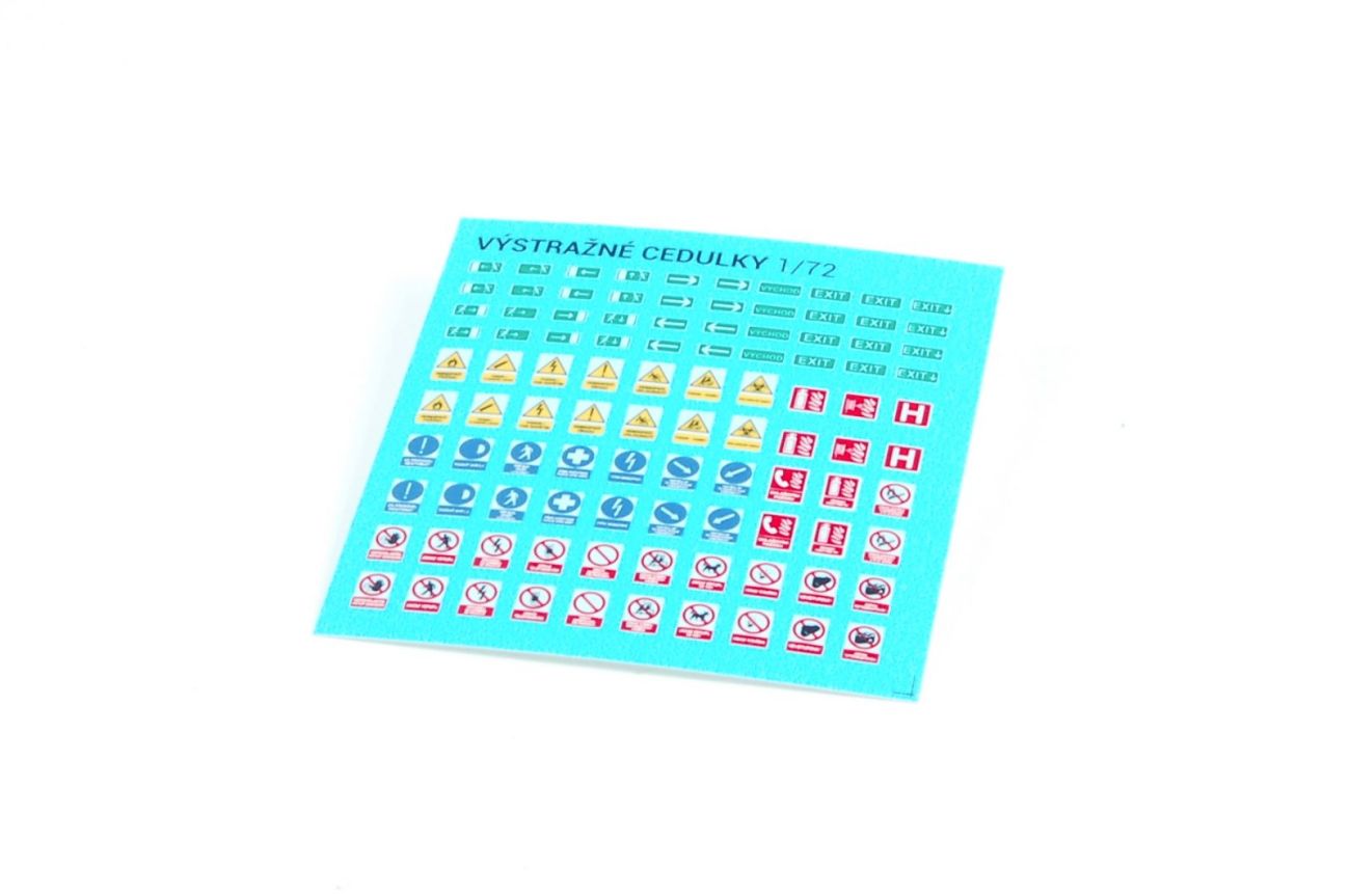 1:72 Decal set 1/72 ver. B výstražné cedule