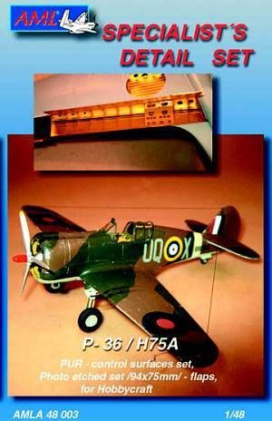 1:48 Curtiss H75A (control surf.,photo etched set)