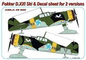 1:48 Fokker D.XXI Ski + decals for 2 versions