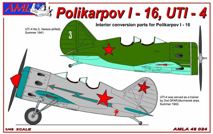 1:48 Polikarpov I-16 UTI-4 Interior set (Russia)