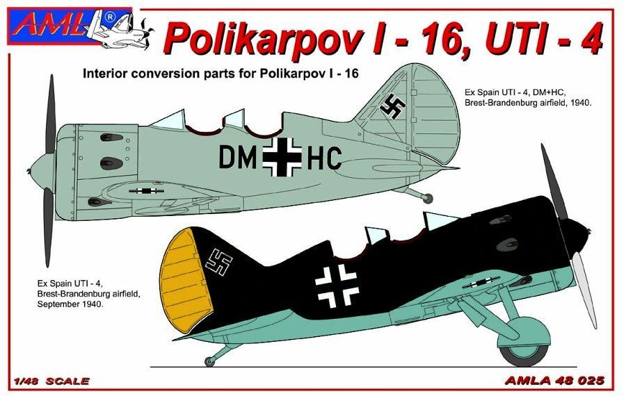 1:48 Polikarpov I-16 UTI-4 Interior set (Germany)
