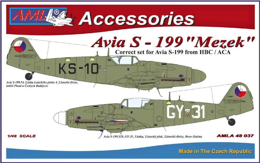1:48 Avia S-199 detail set&decals (ACA/HBC) Pt I.