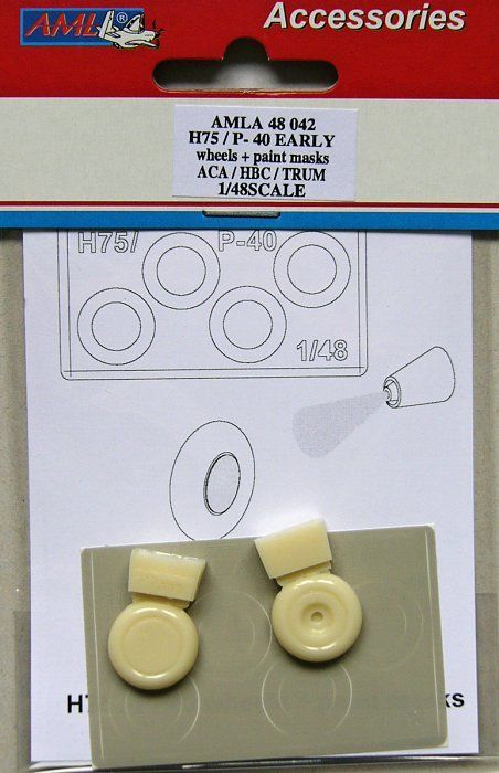 1:48 H75/P-40 Early wheels & paint mask (ACA/HBC)