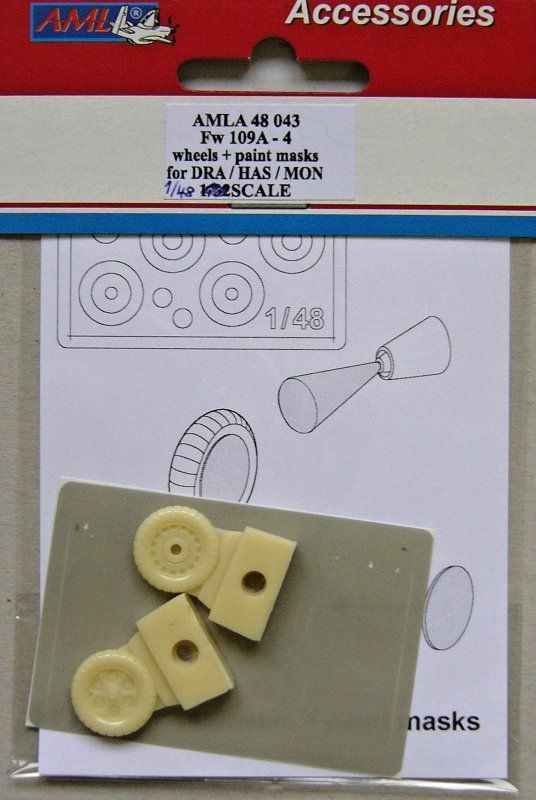 1:48 Fw 190A-4 wheels & paint masks (DRAG/HAS/MON)