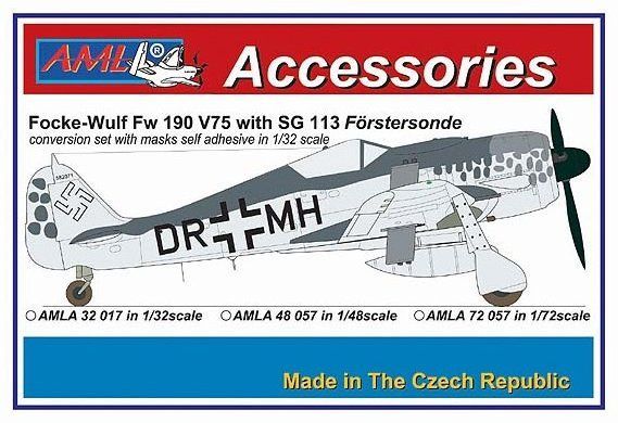 1:48 Fw 190 V75 w/ SG 113 Förstersonde - Conv.set