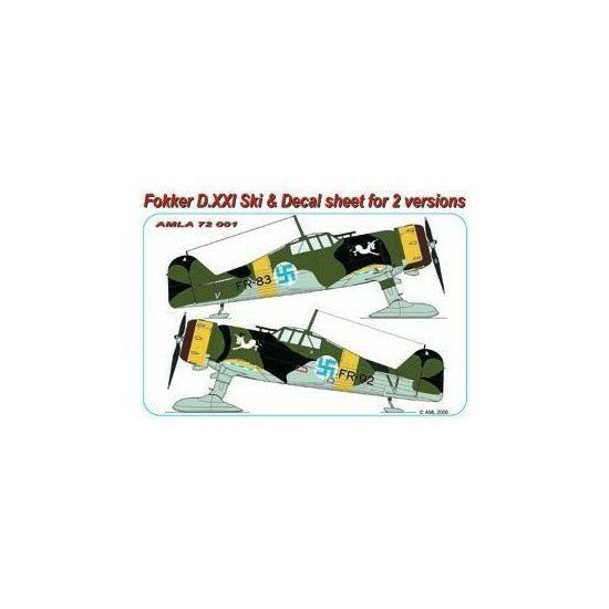 1:72 Fokker D.XXI Skis (+obtisky na 2 verze)