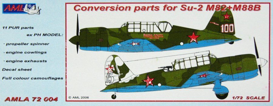 1:72 Su-2 M82 + M88B Conversion parts + decals