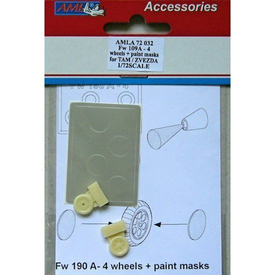 1:72 Fw 109A-4 wheels + paint masks (konv.) /ZVD
