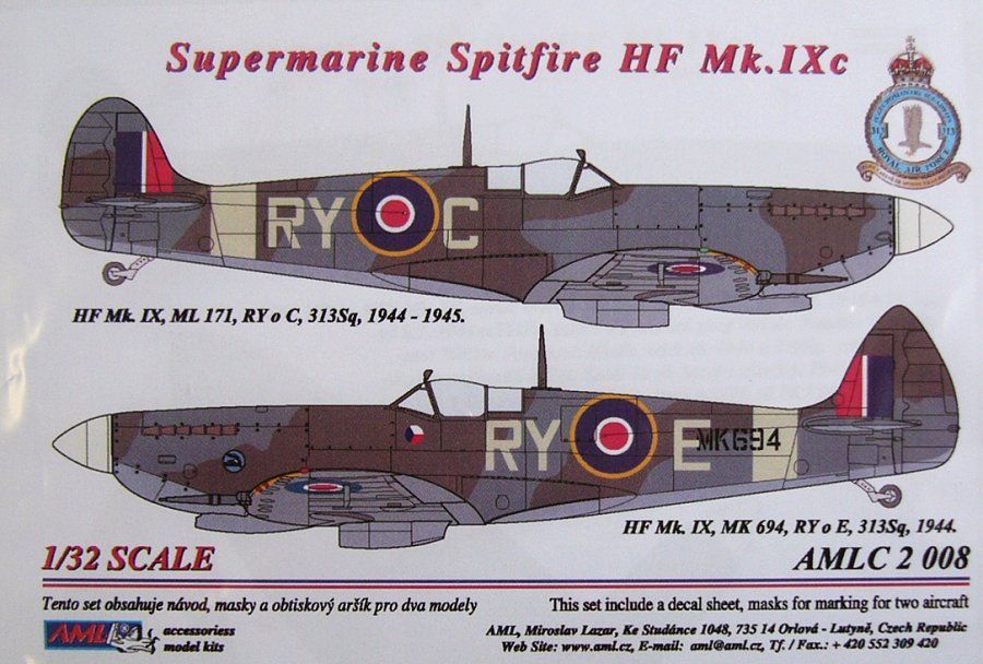 1:32 Masks S.Spitfire Mk.IXC (RYoC,RYoE)