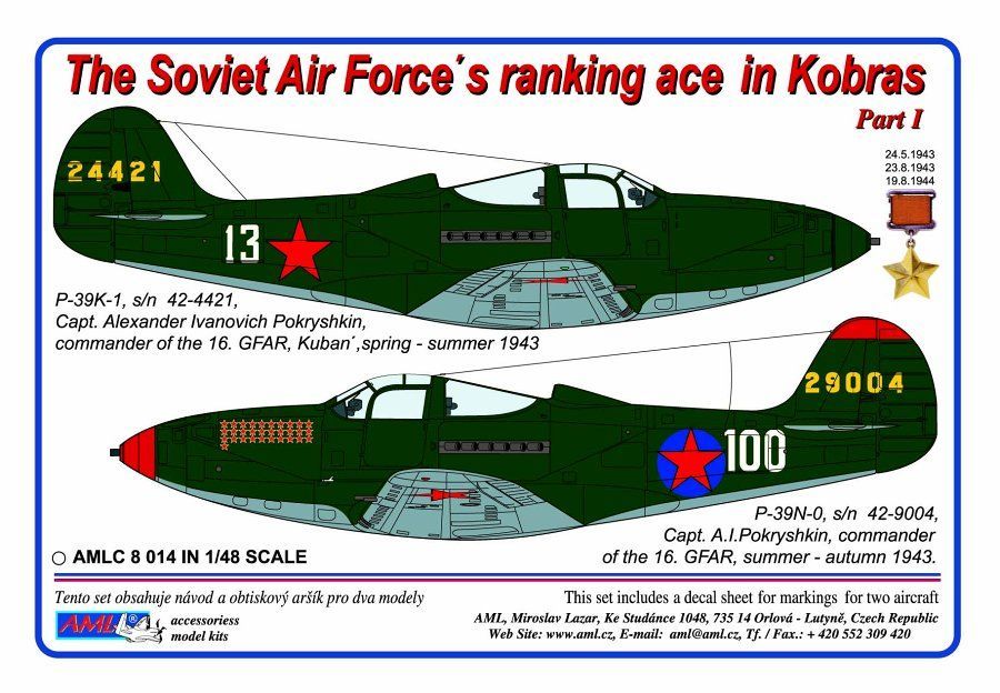 1:48 Decals for P-39 K-1/N-0 (A.Pokryshkin)